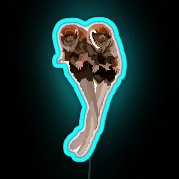T Is For Titi Monkey RGB Neon Sign