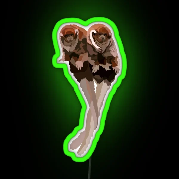T Is For Titi Monkey RGB Neon Sign