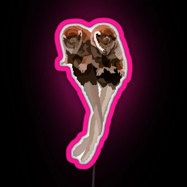 T Is For Titi Monkey RGB Neon Sign