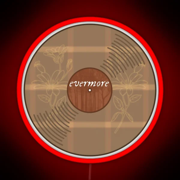 T Swift Taylor Evermore Vinyl Music Album RGB Neon Sign
