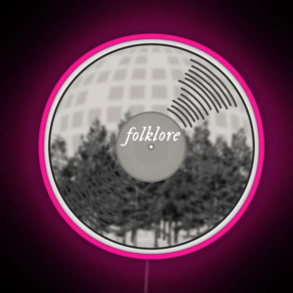 T Swift Taylor Folklore Vinyl Music Album RGB Neon Sign