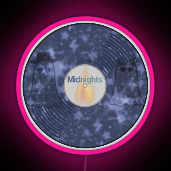 T Swift Taylor Midnights Album Vinyl Music RGB Neon Sign