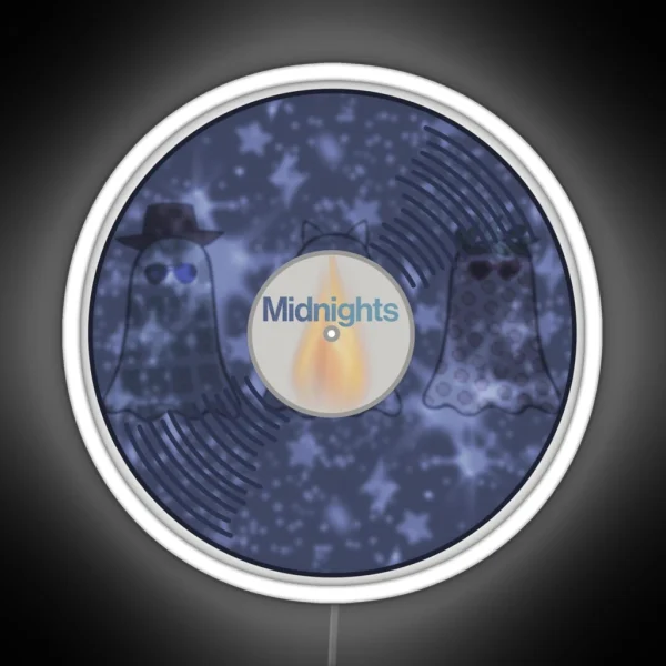 T Swift Taylor Midnights Album Vinyl Music RGB Neon Sign