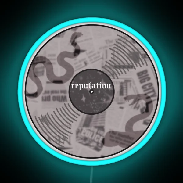 T Swift Taylor Reputation Album Vinyl Music RGB Neon Sign