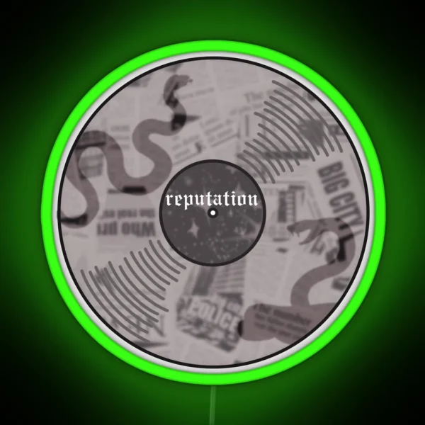 T Swift Taylor Reputation Album Vinyl Music RGB Neon Sign