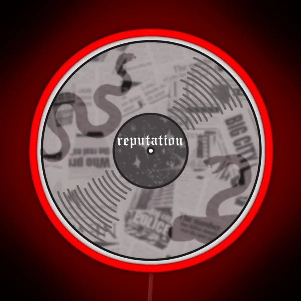 T Swift Taylor Reputation Album Vinyl Music RGB Neon Sign