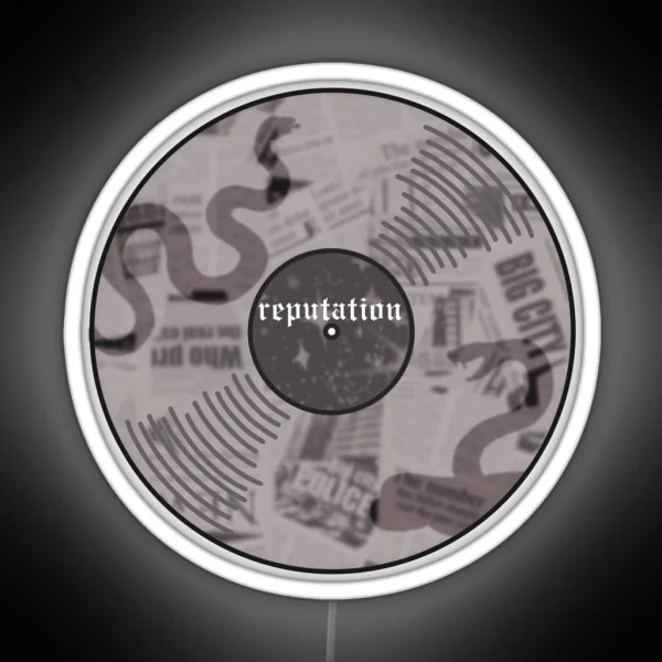 T Swift Taylor Reputation Album Vinyl Music RGB Neon Sign