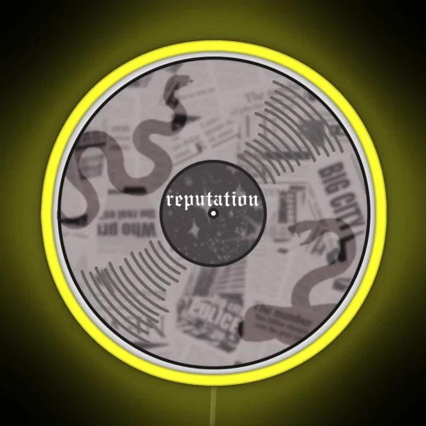 T Swift Taylor Reputation Album Vinyl Music RGB Neon Sign