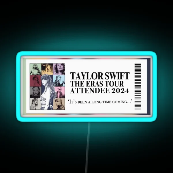 T Swift Taylor Swiftie Swifty Eras Era Tour Music RGB Neon Sign