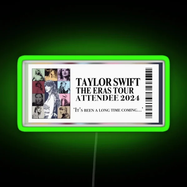 T Swift Taylor Swiftie Swifty Eras Era Tour Music RGB Neon Sign