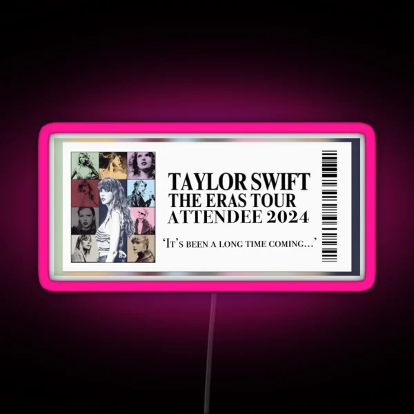 T Swift Taylor Swiftie Swifty Eras Era Tour Music RGB Neon Sign