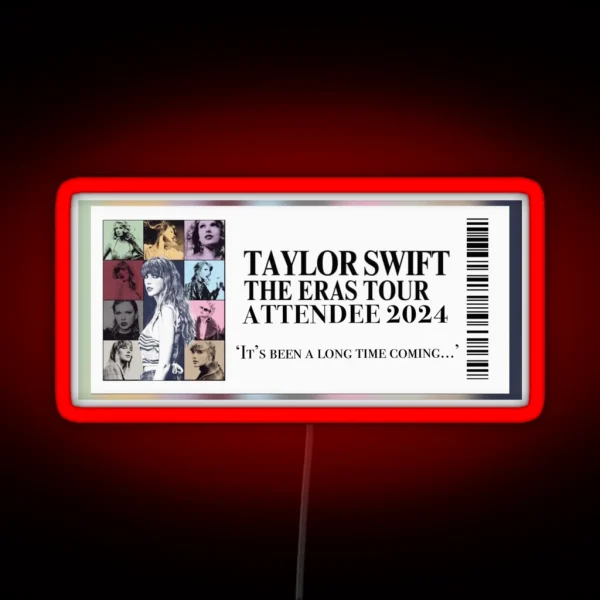 T Swift Taylor Swiftie Swifty Eras Era Tour Music RGB Neon Sign