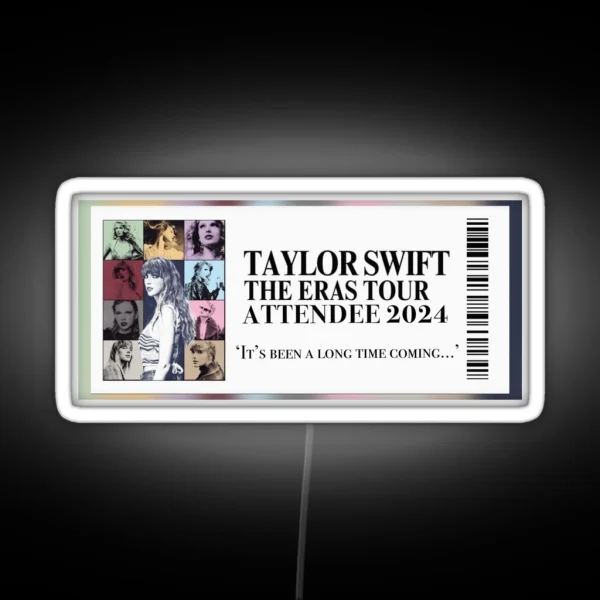 T Swift Taylor Swiftie Swifty Eras Era Tour Music RGB Neon Sign