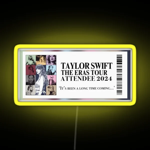 T Swift Taylor Swiftie Swifty Eras Era Tour Music RGB Neon Sign