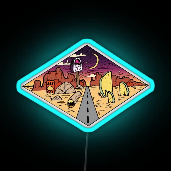 Taco Bell Scenery RGB Neon Sign
