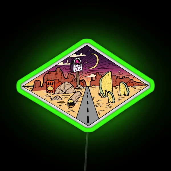 Taco Bell Scenery RGB Neon Sign