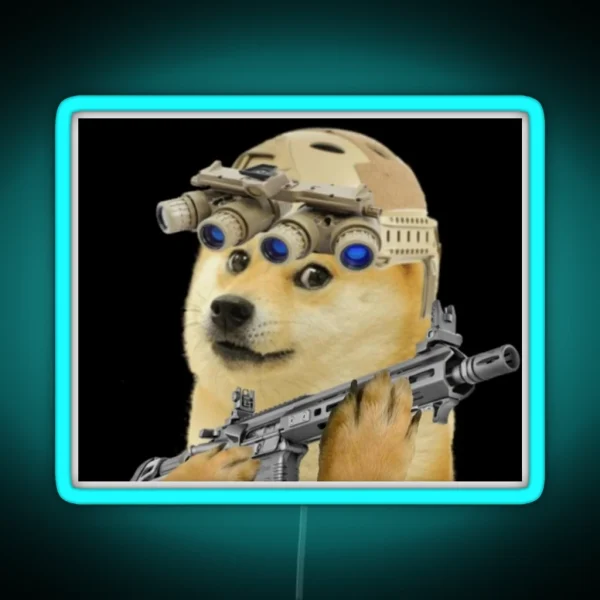 Tactical Doge RGB Neon Sign