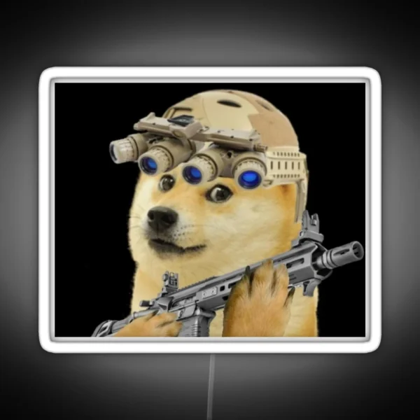 Tactical Doge RGB Neon Sign