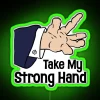 Bold inspirational motivational gift Take My Strong Hand RGB neon sign