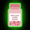 Unique Medication Reminder Home Decor with Colorful Neon Accent Lighting