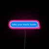 Neon 'Take Your Meds Bestie' Text RGB LED Sign Illumination