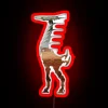 Eye-catching, tall neck shape LED neon sign with colorful RGB illumination.