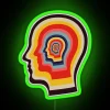 Psychedelic rock band inspired vibrant color changing wall decor.