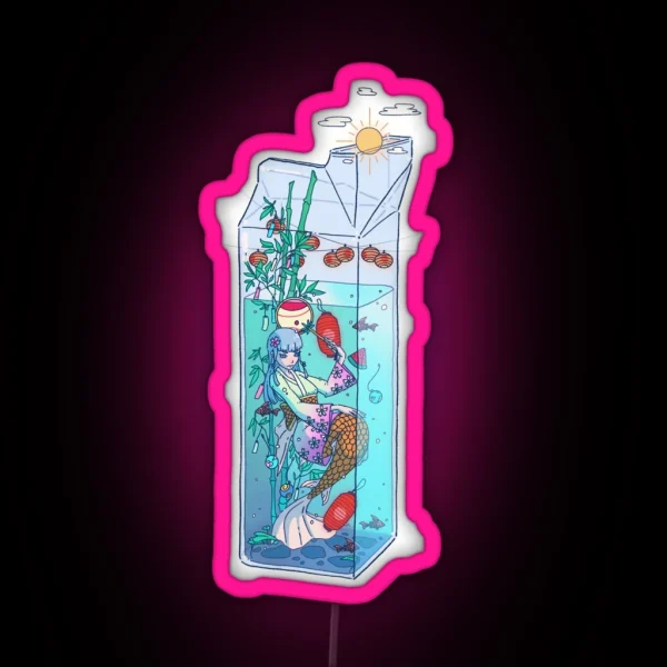 Tanabata Mermaid Drink RGB Neon Sign