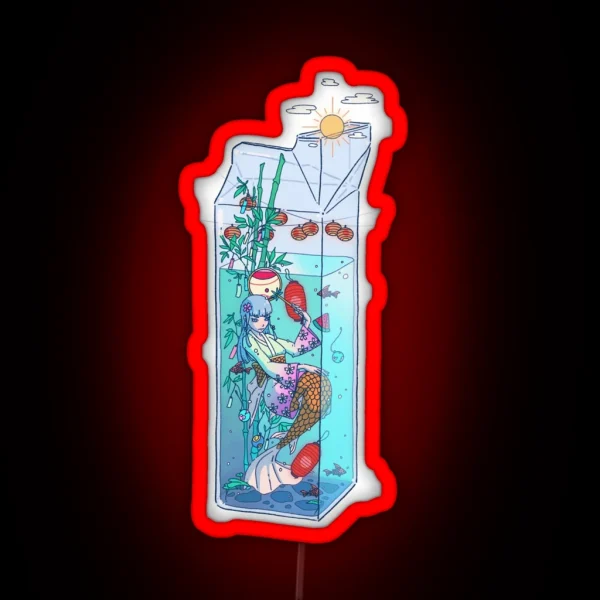Tanabata Mermaid Drink RGB Neon Sign