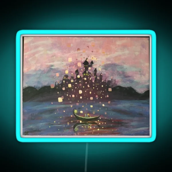 Tangled Lantern Painting RGB Neon Sign