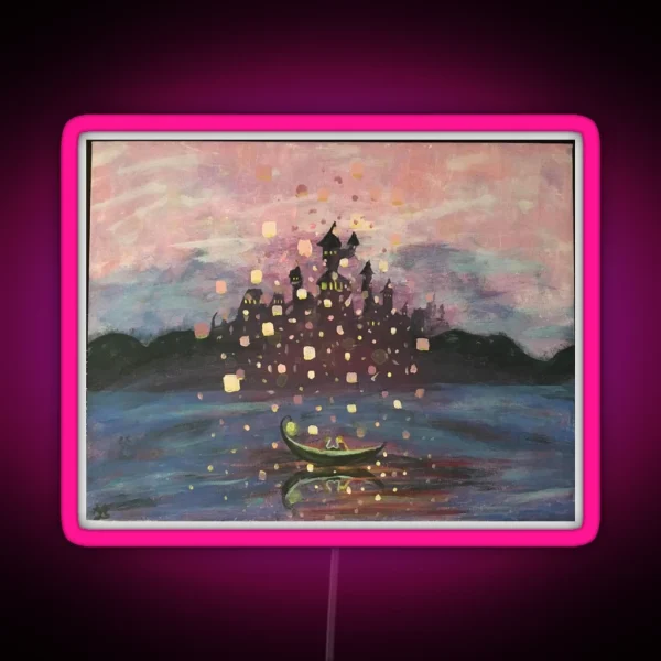 Tangled Lantern Painting RGB Neon Sign