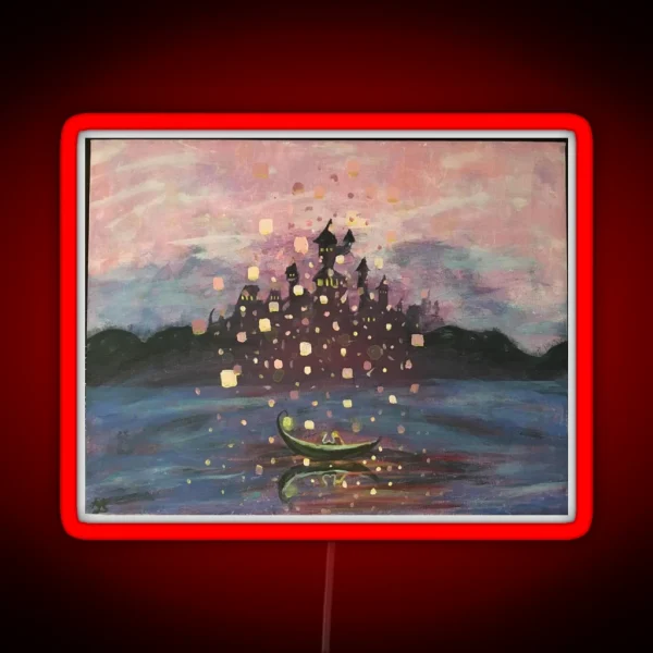 Tangled Lantern Painting RGB Neon Sign