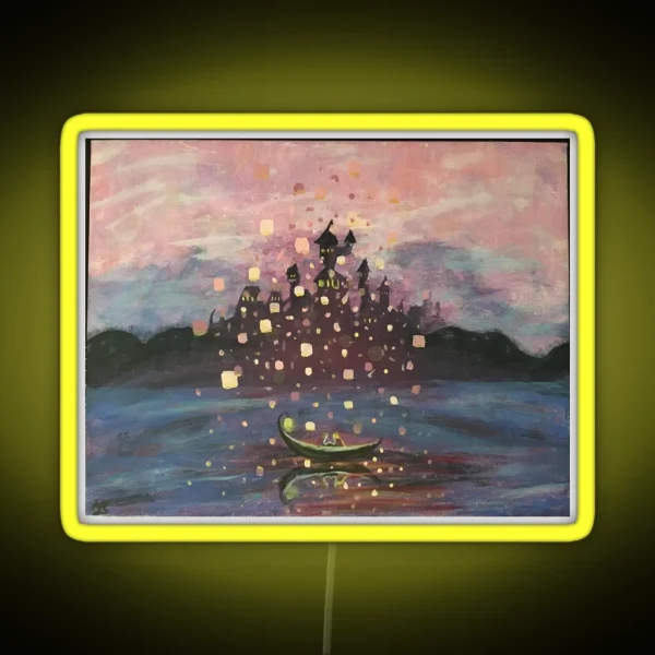 Tangled Lantern Painting RGB Neon Sign