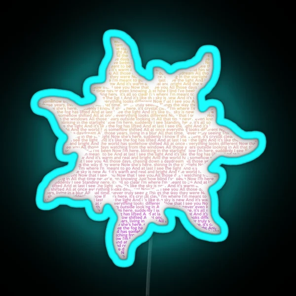 Tangled Sun At Last I See The Light RGB Neon Sign