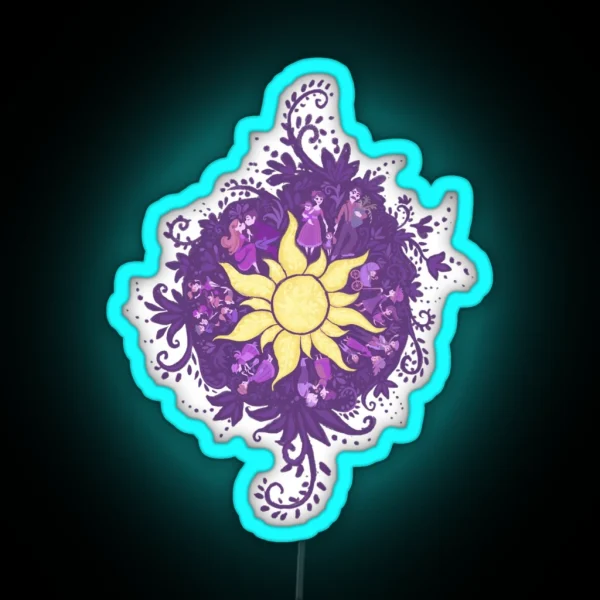 Tangled Sun RGB Neon Sign