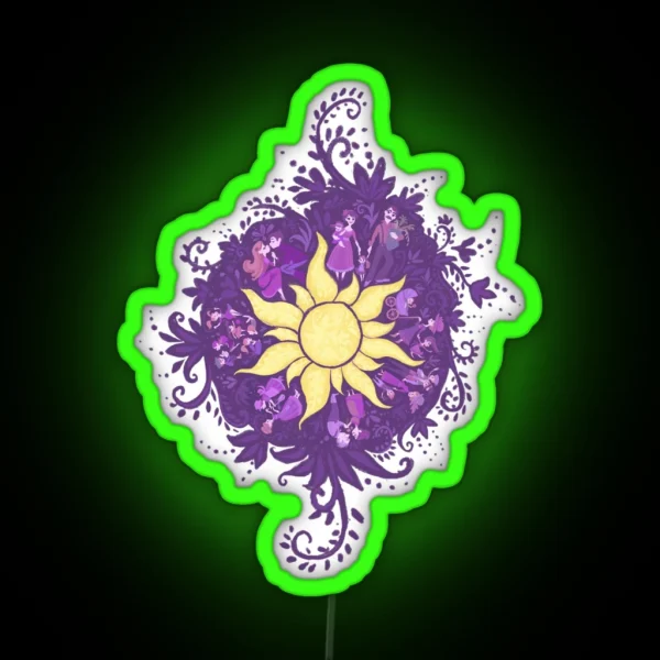 Tangled Sun RGB Neon Sign