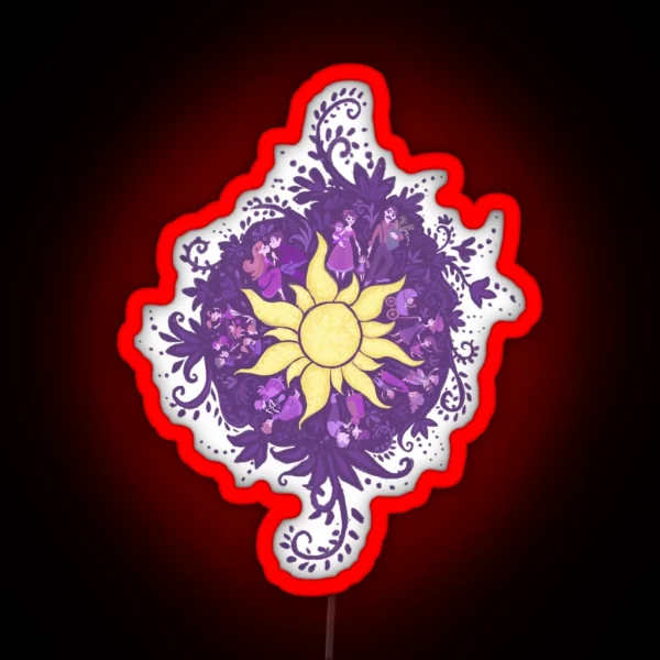Tangled Sun RGB Neon Sign