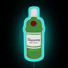 Neon illuminated Tanqueray Gin bottle logo decorative bar pub wall sign