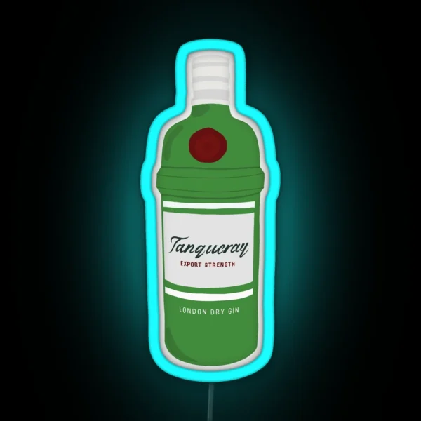 Tanqueray Gin Bottle RGB Neon Sign