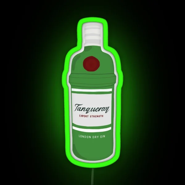 Tanqueray Gin Bottle RGB Neon Sign