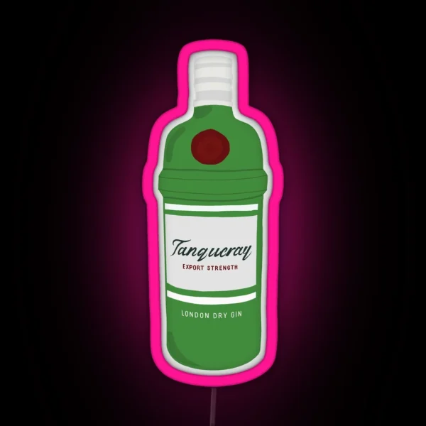 Tanqueray Gin Bottle RGB Neon Sign