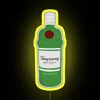 RGB Neon Sign with Distinctive Gin Bottle Design Illumination Accent