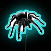 Eye-catching Tarantula-inspired Neon Sign in Vibrant RGB Color Scheme