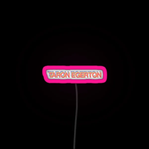 Taron Egerton Rainbow 3D Letters RGB Neon Sign