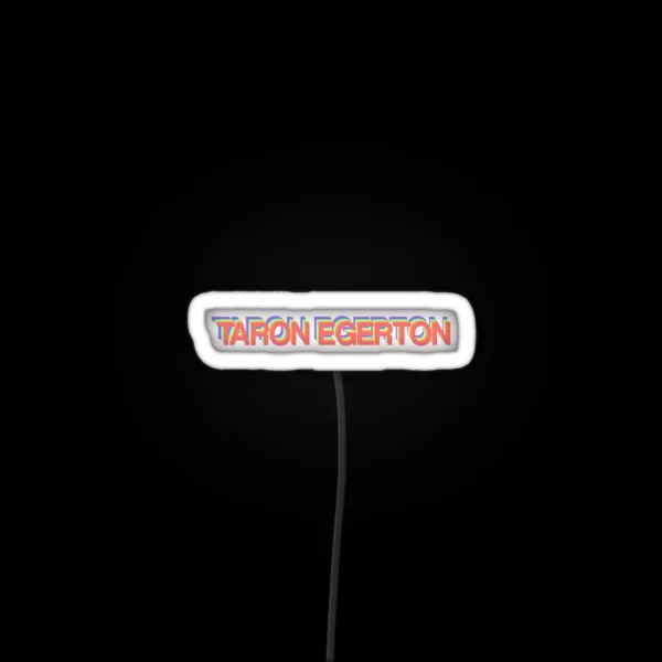 Taron Egerton Rainbow 3D Letters RGB Neon Sign