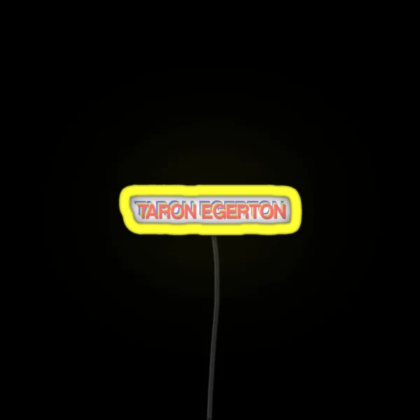 Taron Egerton Rainbow 3D Letters RGB Neon Sign