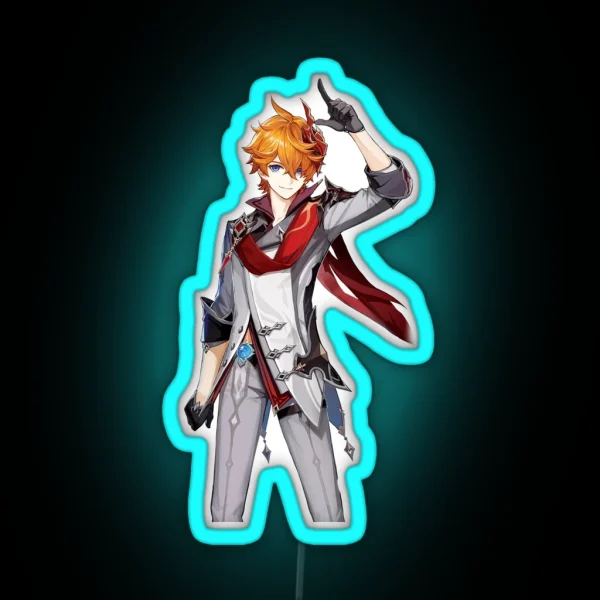 Tartaglia Childe Genshin Impact Character Led RGB Neon Sign