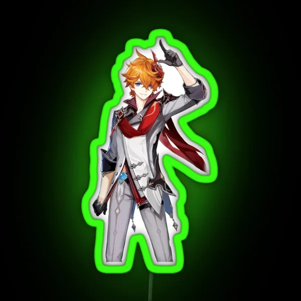 Tartaglia Childe Genshin Impact Character Led RGB Neon Sign