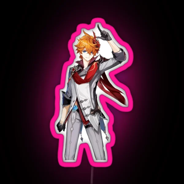Tartaglia Childe Genshin Impact Character Led RGB Neon Sign