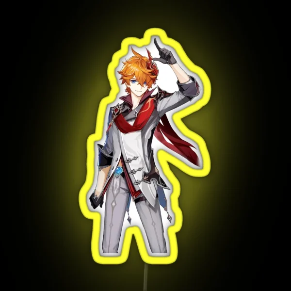 Tartaglia Childe Genshin Impact Character Led RGB Neon Sign
